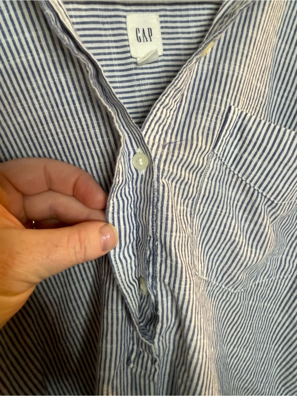 Gap 100% cotton popover shirt M - Picture 5 of 5